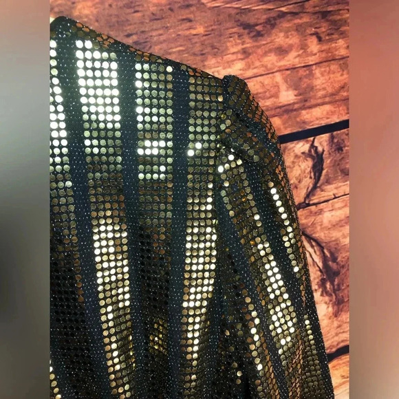 Black and Gold wide leg jumpsuit - Picture 5 of 15